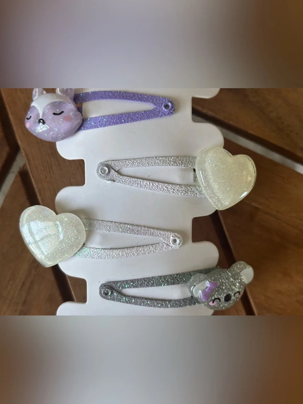 NWT Claire's Hair Bows & Clips Yellow Gingham Glitter Hearts Koala Bears Fox